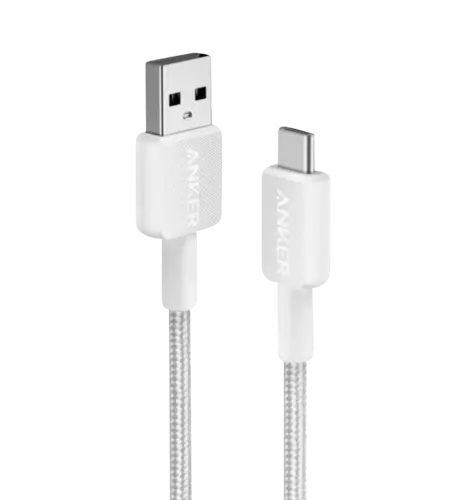 Кабель ANKER 322 USB-A to USB-C - 1.8m Nylon (Білий) (6908156)   