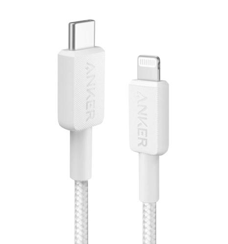 Кабель ANKER 322 USB-C to Lightning - 0.9m Nylon (Білий)
