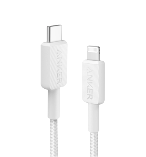 Кабель ANKER 322 USB-C to Lightning - 1.8m Nylon (Білий)