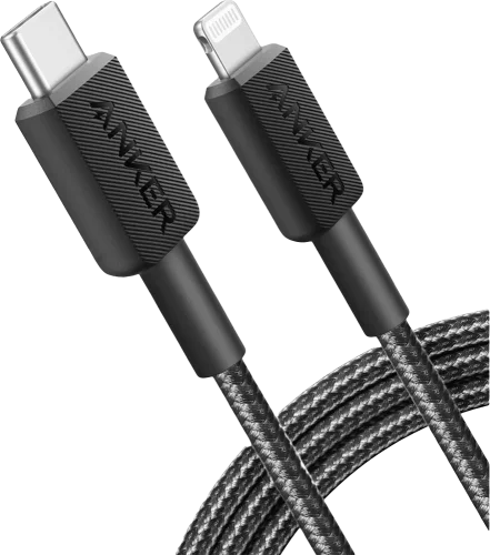 Кабель ANKER 322 USB-C to Lightning - 1.8m Nylon (Чорний)