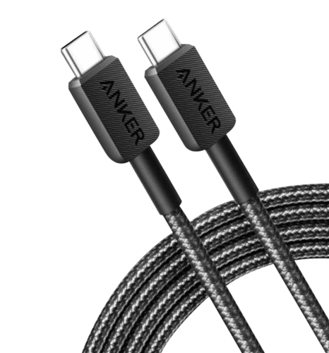 Кабель ANKER 322 USB-C to USB-C - 0.9m Nylon (Чорний)