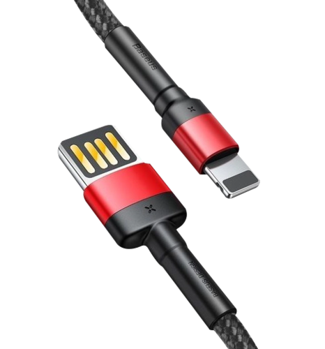 Кабель Baseus Cafule Cable (SpEd) 2.4A 1m Red/Black (CALKLF-G91)
