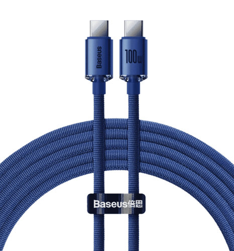 Кабель Baseus Crystal Shine Series Type-C to Type-C 100W (2m) (blue)(CAJY000703)