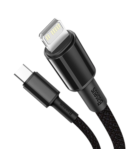 Кабель Baseus High Density Braided Type-C to Lightning PD 20W 1m Black (CATLGD-01)