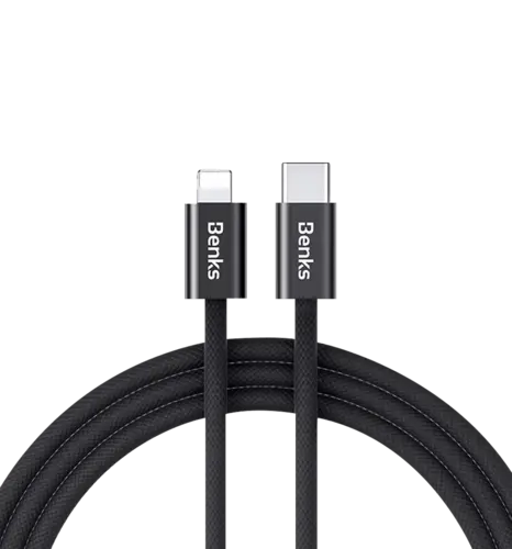 Кабель Benks D46 Type-C to Lighting Black 1m (27W) (C.D.SJ.FC.BK.L032)