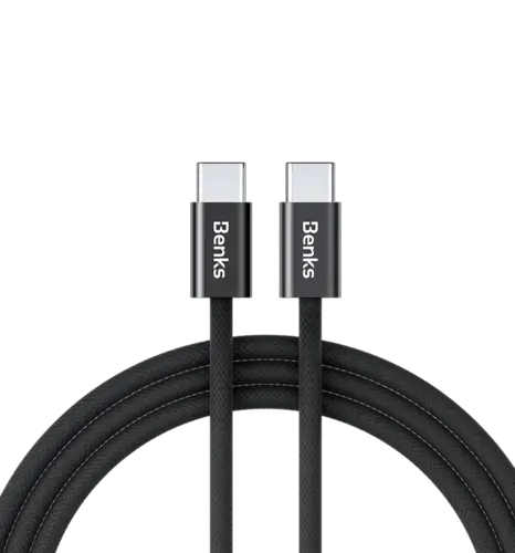 Кабель Benks D46 Type-C/Type-C Black 2m (60W) (C.D.SJ.FC.BK.C032)