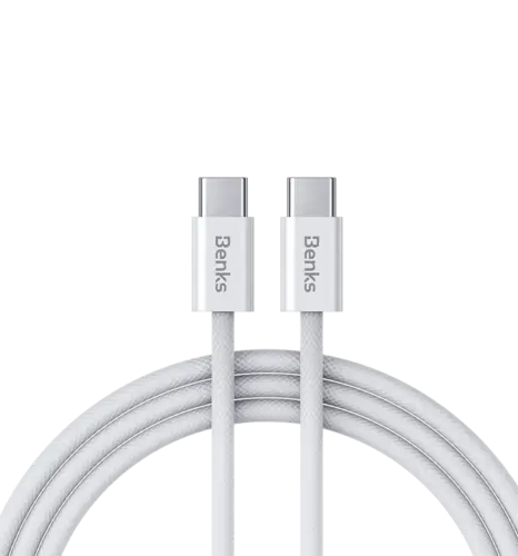 Кабель Benks D46 Type-C/Type-C White 2m (60W) (C.D.SJ.FC.WE.C032)