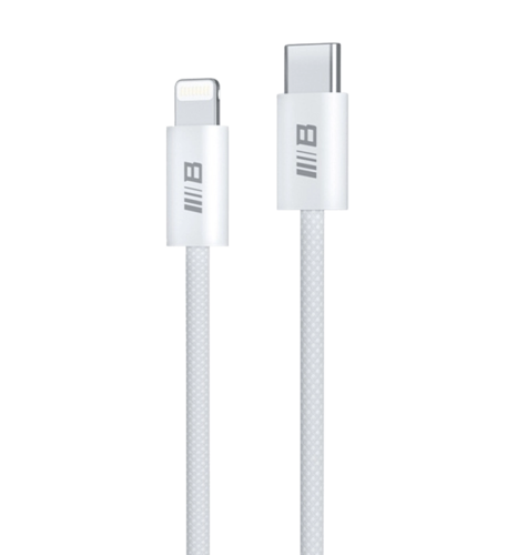 Кабель Blueo Braided PD Fast Charging USB-C to Lightning Cable (1m) White