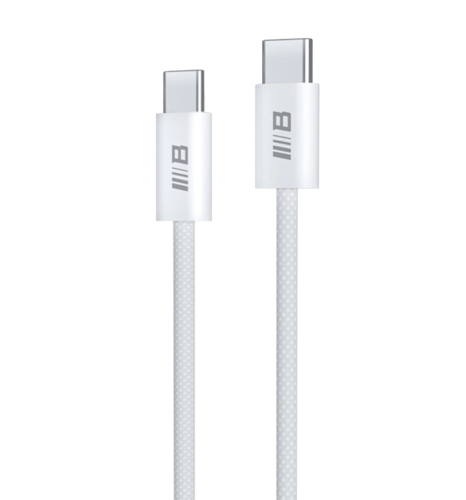 Кабель Blueo Braided PD Fast Charging USB-C to USB-C Cable (1m) White