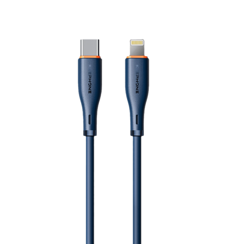 Кабель Keephone PD 27W Type-C to Lightning Liquid Silicone Cable blue (KPLIQSILCLBL) 1m
