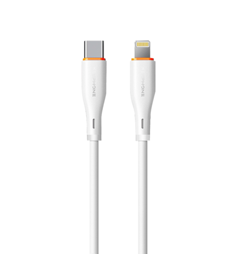 Кабель Keephone PD 27W Type-C to Lightning Liquid Silicone Cable White (KPLIQSILCLWH) 1m