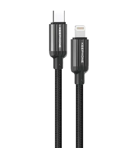 Кабель Keephone PD 27W Type-C to Lightning Pitta Black (KPPITTACLBK) 1m