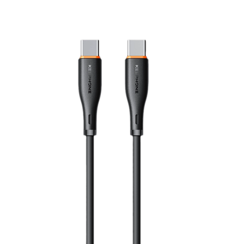 Кабель Keephone PD 60W Type-C to Type-C Liquid Silicone Cable black (KPLIQSILCCBK) 1m