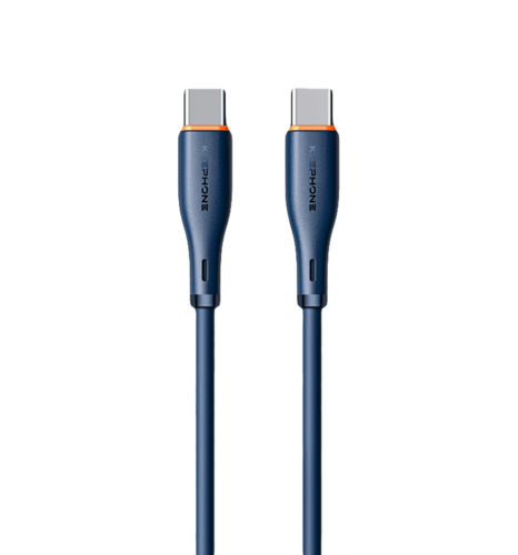 Кабель Keephone PD 60W Type-C to Type-C Liquid Silicone Cable blue (KPLIQSILCCBL) 1m