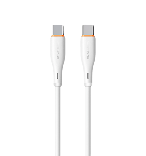 Кабель Keephone PD 60W Type-C to Type-C Liquid Silicone Cable white (KPLIQSILCCWH) 1m
