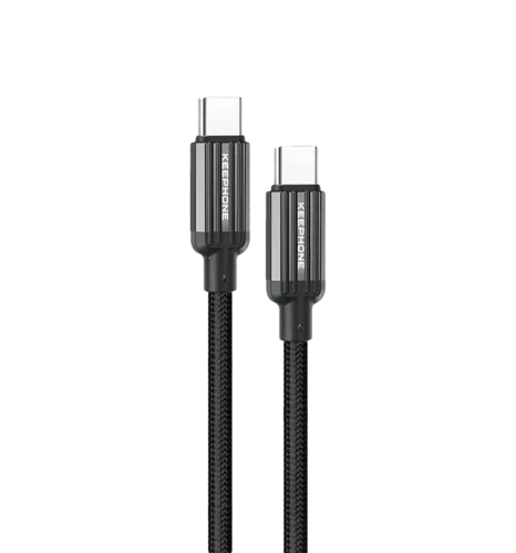 Кабель Keephone PD 60W Type-C to Type-C Pitta Black (KPPITTACCBK) 1m