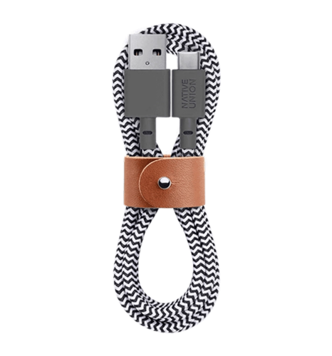 Кабель Native Union Belt Cable USB-A to USB-C Zebra (1.2 m) (BELT-AC-ZEB-NP)