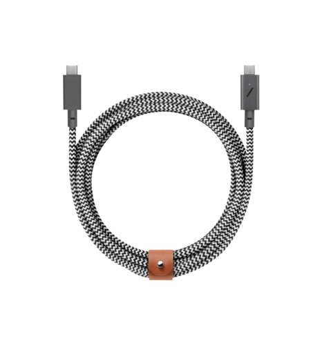 Кабель Native Union Belt Cable USB-C to USB-C Pro 240W Zebra (2.4 m) (BELT-PRO2-ZEB-NP)