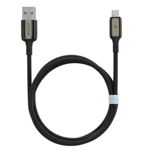Кабель Proove Dense Metal USB to Lightning 2.4A (1m) (black)