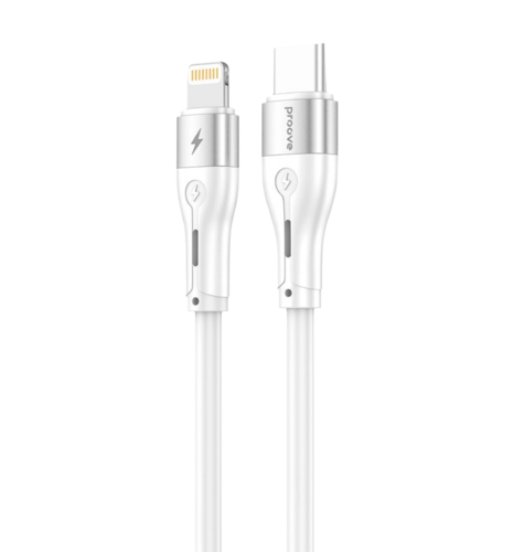 Кабель Proove Light Silicone Type-C to Lightning 27W (1m) (white)