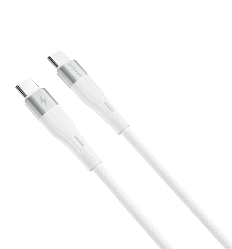 Кабель Proove Light Silicone Type-C to Type-C 60W (1m) (white)