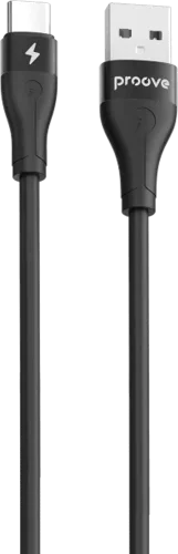Кабель Proove Soft Silicone USB to Type-C 2.4A (1m) (black)