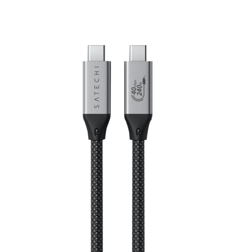 Кабель Satechi USB4 Pro 240W Space Gray (1.2 m) (ST-YU4120M)
