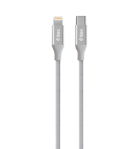 Кабель Ttec Alumi Cable Type-С- Lightning 1,5м Silver (2DK41G)