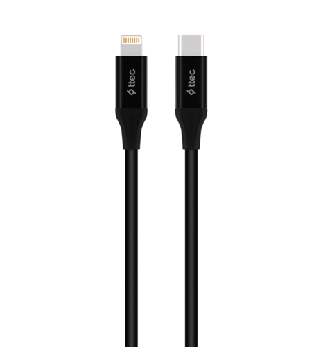 Кабель Ttec Fast Charge Type-С- Lightning 1,5м Black (2DK40S)