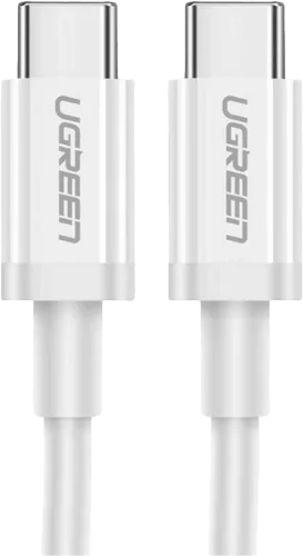 Кабель UGREEN US264 USB Type-C to USB Type-C 60W ABS Cover 3A 0.5m White (60517)