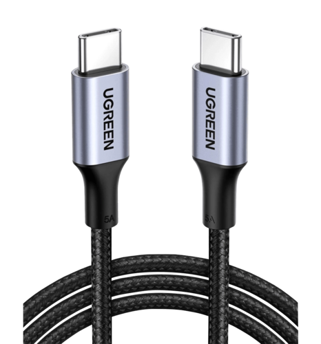 Кабель UGREEN US316 USB-C Cable Aluminum Case with Braided 1m (Black) (UGR-70427)