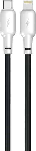 Кабель USB Gelius Full Silicon GP-UCN001CL Type-C to Lightning (1.2m) (20W) Black/White
