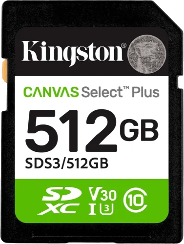Карта памяти 512GB SDXC Canvas Select Plus Gen3 1 50MB/s C10 UHS-I U3 V30 SDS3/512GB