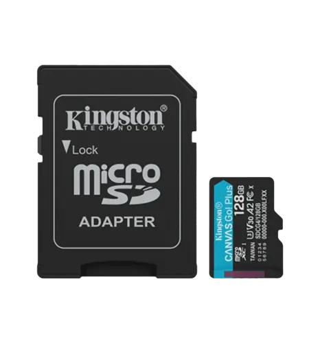 Карта пам'яті Kingston 128 GB microSDXC Canvas Go! Plus UHS-I U3 V30 A2 Class 10 (SDCG4/128GBSP)