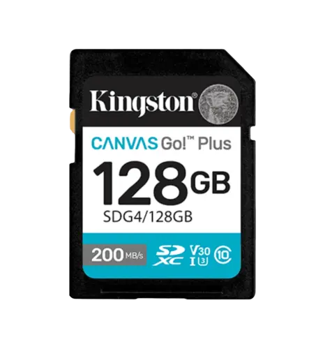 Карта пам'яті Kingston 128 GB SDXC Canvas Go! Plus UHS-I U3 V30 Class 10 (SDG4/128GB)