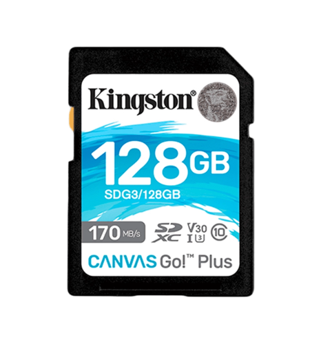 Карта пам'яті Kingston 128GB SDXC C10 UHS-I Canvas Go! Plus 170R/90W U3 V30 (SDG3/128GB)