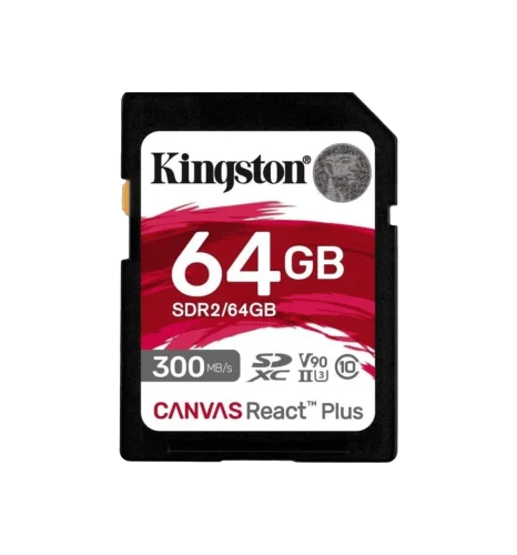 Карта пам'яті Kingston 64 GB SDXC Class 10 UHS-II U3 Canvas React Plus (SDR2/64GB)