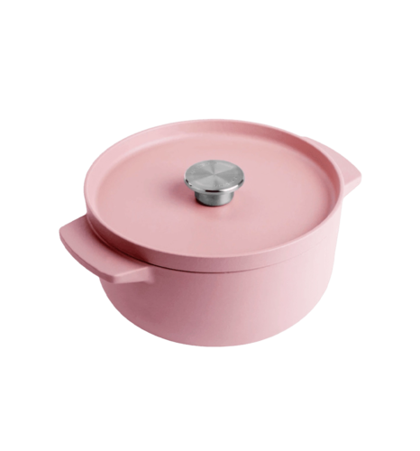 Каструля чавунна з кришкою KitchenAid, 22 см, 3,3 л, колір суха троянда (CC007430-001)