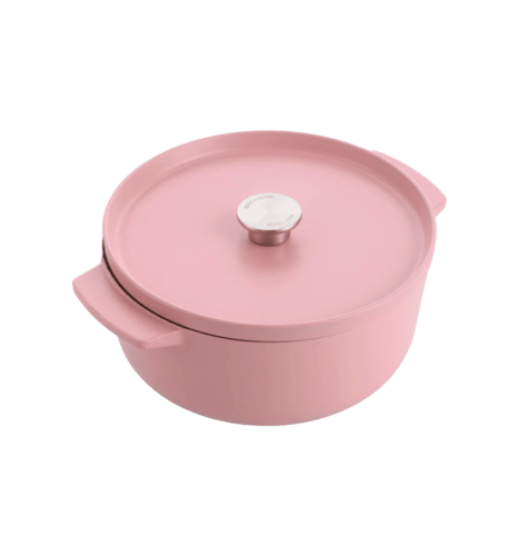 Каструля чавунна з кришкою KitchenAid, 26 см, 5,2 л, кол, суха троянда (CC007431-001)