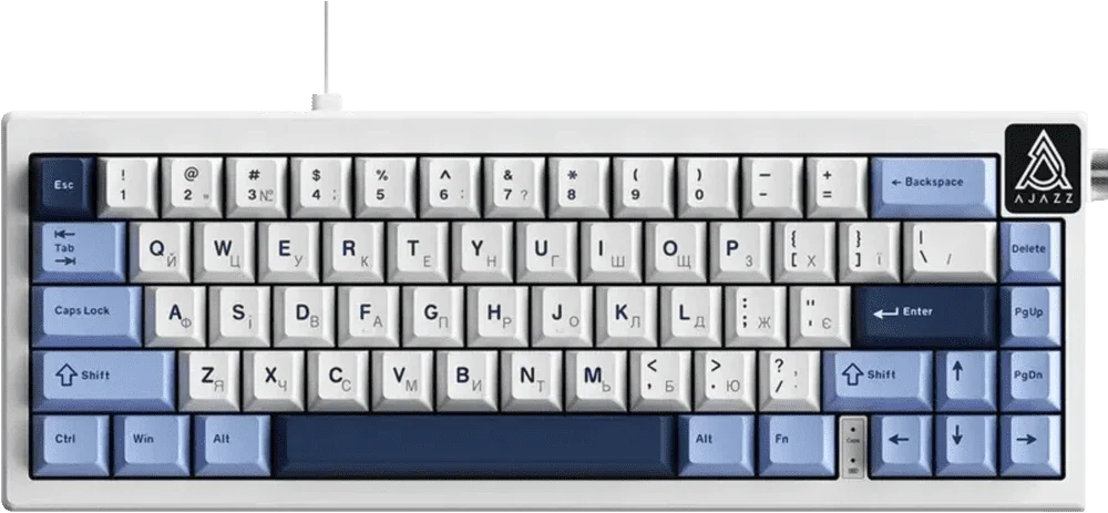 Клавиатура Ajazz AK650 Sea Salt Switch White USB-C (AK650-SS-BWB)