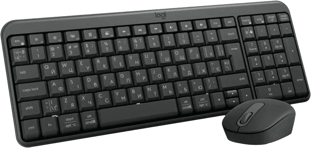 Клавіатура LOGITECH MK250 Wireless Combo - GRAPHITE - UKR (920-013823)