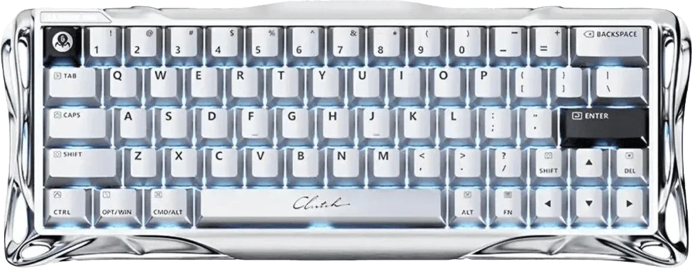 Магнитная клавиатура GravaStar Mercury V60 Pro 60keys, GravaStar Blackcore, USB-A, 8k, RGB, Chrome Silver