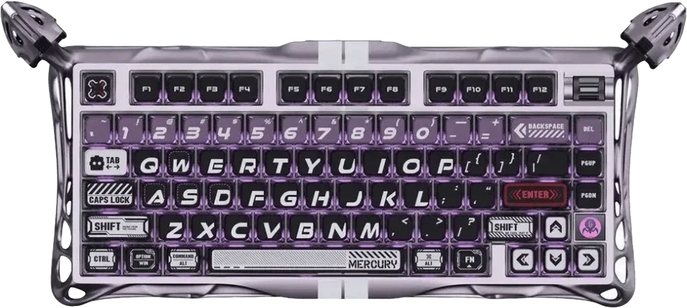 Клавиатура магнитная GravaStar Mercury V75 Pro 80keys, GravaStar x Gateron Jade Gaming, USB-A, 8k, RGB, Iron Purple