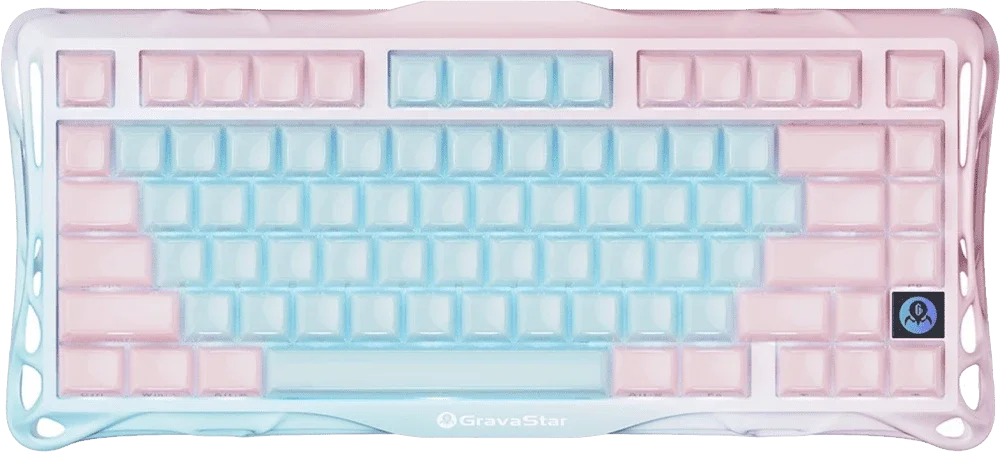 Клавіатура механічна GravaStar Mercury K1 Lite 80keys, GravaStar x BSUN Grey, BT/WL/USB, Aurora Mist