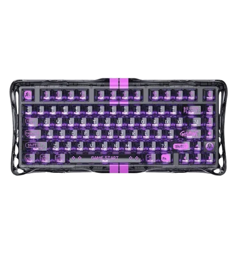 Клавіатура механічна GravaStar Mercury V75 Lite 80keys Magnetic Blackcore USB-A RGB Transparent Black