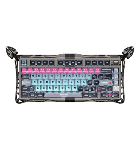 Клавіатура механічна GravaStar Mercury V75 Pro 80keys Magnetic Jade Gaming 8K USB-A RGB Cyberpunk