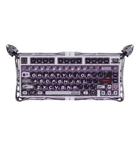 Клавіатура механічна GravaStar Mercury V75 Pro 80keys Magnetic Jade Gaming 8K USB-A RGB Iron Purple