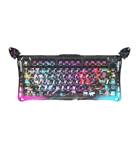 Клавіатура механічна GravaStar Mercury V75 Pro 80keys Magnetic Jade Gaming 8K USB-A RGB Neon Graffiti