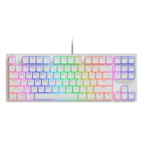 Клавіатура механічна HATOR Rockfall 2 Mecha TKL orange (HTK-521) white