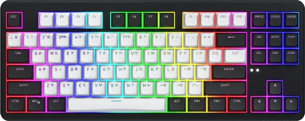 Клавиатура механическая HATOR Rockfall 3 Mecha TKL wireless orange (HTK850UA) black, QMK/VIA